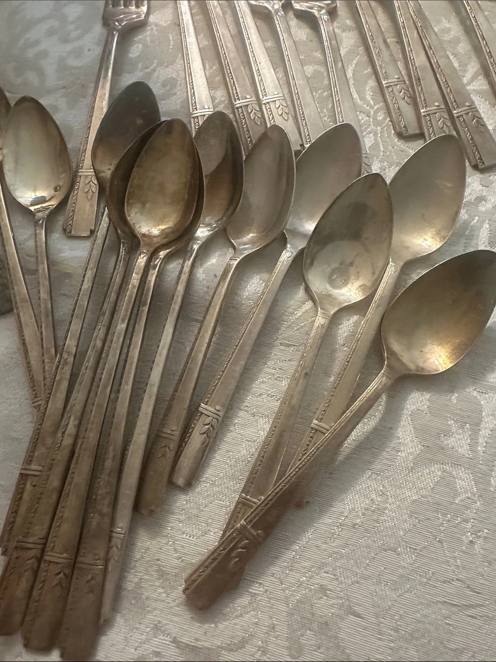 Vintage Oneida Prestige Plate Grenoble Silver plate Flatware 47 Pieces